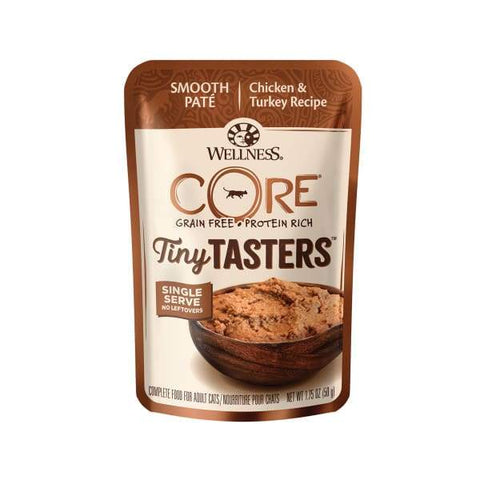 Wellness [Buy 4 with 25% OFF] Wellness Core Tiny Tasters-Grain-free Chicken & Turkey Wet Cat Food 1.75oz Cat Food & Treats
