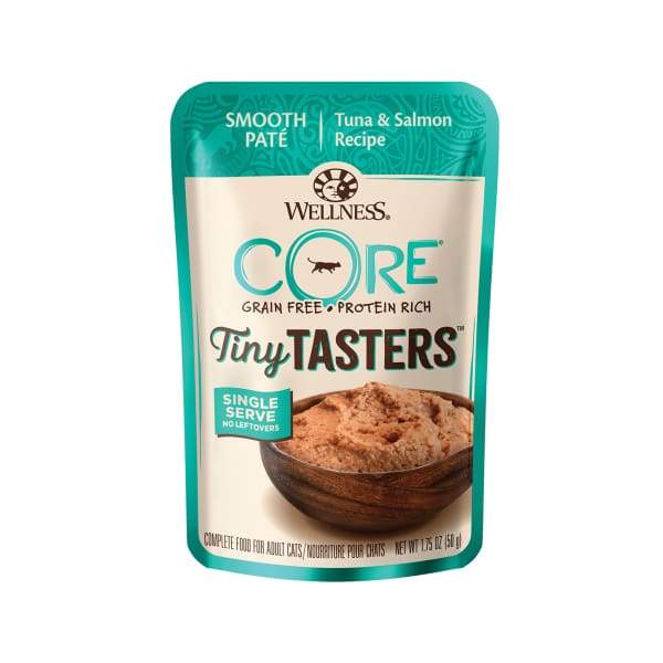 Wellness [Buy 4 with 25% OFF] Wellness Core Tiny Tasters Grain-free Tuna & Salmon Wet Cat Food 1.75oz Cat Food & Treats
