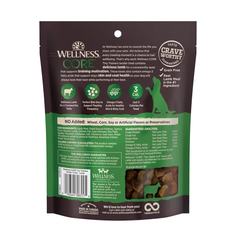 Wellness Wellness Core Tiny Trainers Lamb & Apple Small Breed Dog Treats 6oz Dog Food & Treats