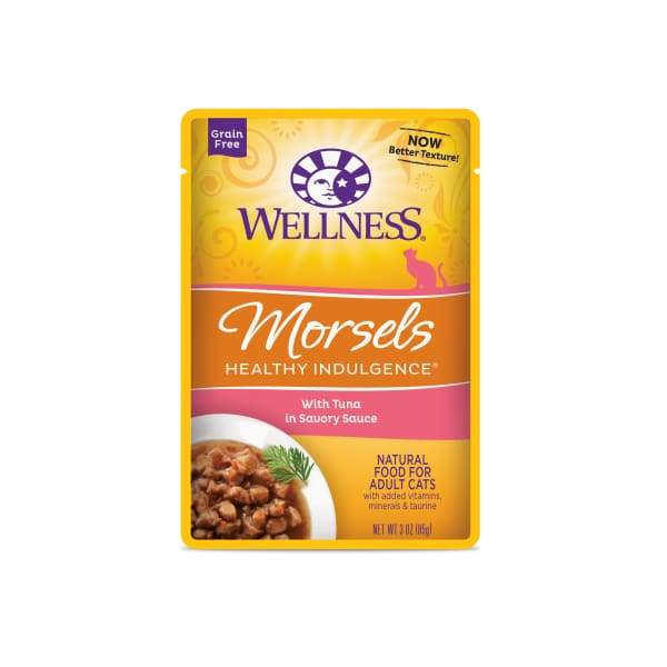 Wellness [Buy 3 Get 1 Free] Wellness Healthy Indulgence Morsels Tuna Wet Cat Food 3oz Cat Food & Treats