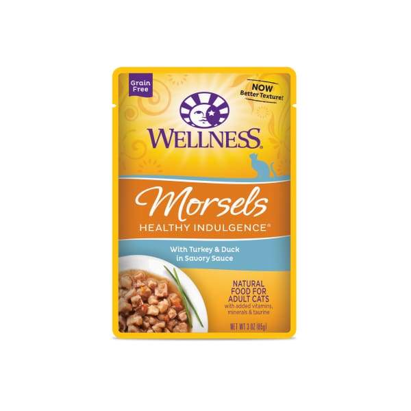 Wellness [Buy 3 Get 1 Free] Wellness Healthy Indulgence Morsels Turkey & Duck Wet Cat Food 3oz Cat Food & Treats