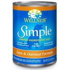 Wellness [20% OFF*] Wellness Simple Limited-Ingredient Duck & Oatmeal Canned Dog Food 354g Dog Food & Treats