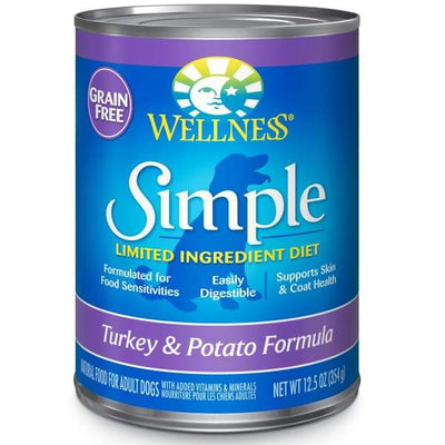 Wellness [20% OFF*] Wellness Simple Limited-Ingredient Turkey & Potato Canned Dog Food 354g Dog Food & Treats