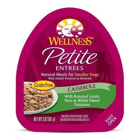 Wellness Wellness Small Breed Petite Entrees Roasted Lamb Peas & White Potatoes Casserole Wet Dog Food 3oz Dog Food & Treats