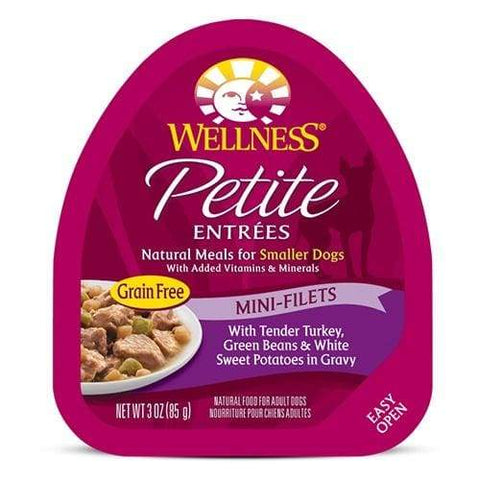 Wellness Wellness Small Breed Petite Entrees Tender Turkey Green Beans & White Sweet Potatoes In Gravy Mini-Filets Wet Dog Food 3oz Dog Food