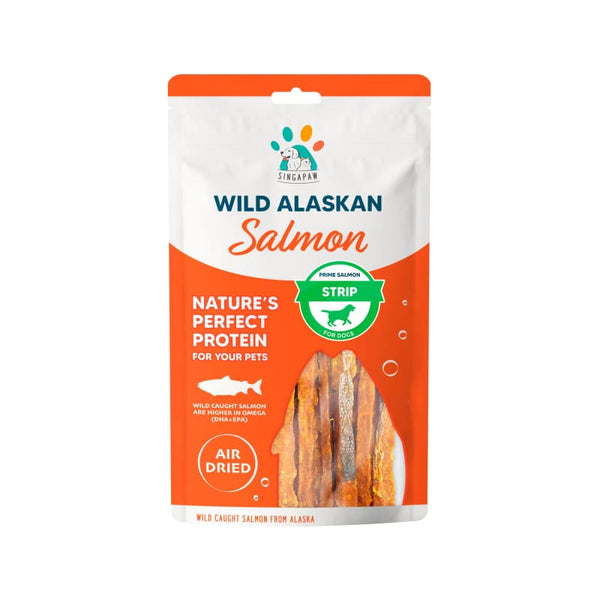 Singapaw Singapaw Wild Alaskan Prime Salmon Strip Air-Dried Dog Treats 70g Dog Food & Treats