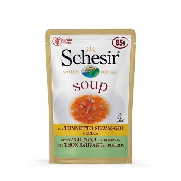Schesir Schesir Wild Tuna and Pumpkin Soup in Pouch Cat Food 85g Cat Food & Treats