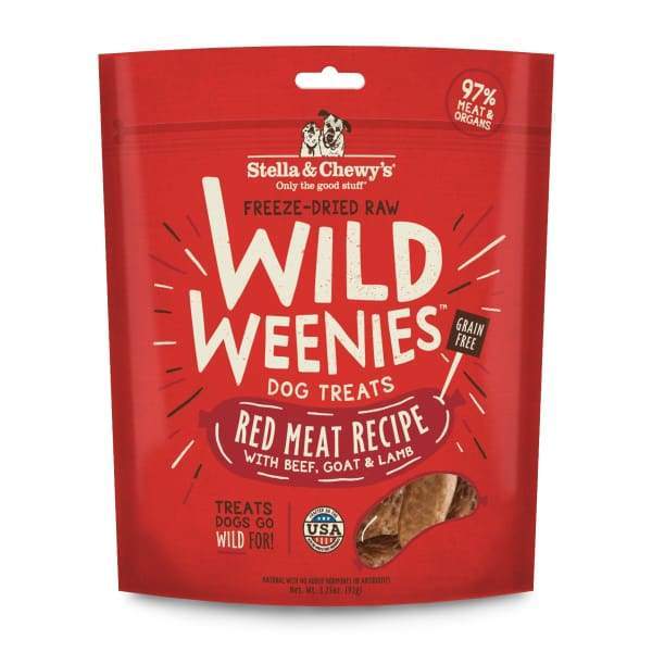 Stella & Chewy’s Stella & Chewy’s Wild Weenies Red Meat Freeze Dried Raw Dog Treats 3.25oz Dog Food & Treats