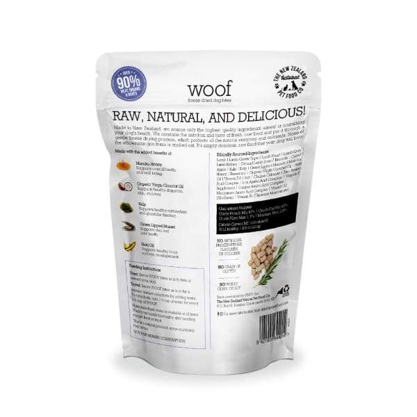 Woof [2 for $19] WOOF Lamb Freeze Dried Raw Dog Treats 50g Dog Food & Treats