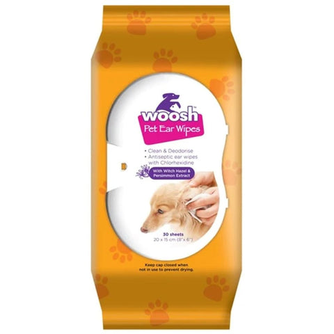 Woosh Woosh Pet Ear Wipes 30 Sheets Grooming & Hygiene