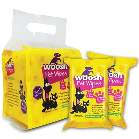 Woosh [10% OFF] Woosh Pet Wet Wipes 60 Sheets Grooming & Hygiene