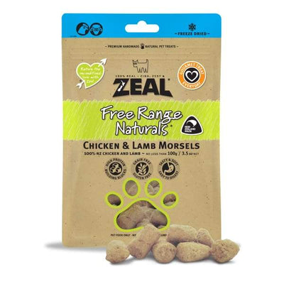 Zeal [Buy 3 with $18.50 OFF] Zeal Chicken & Lamb Morsels Dog & Cat Treats 100g Dog Food & Treats