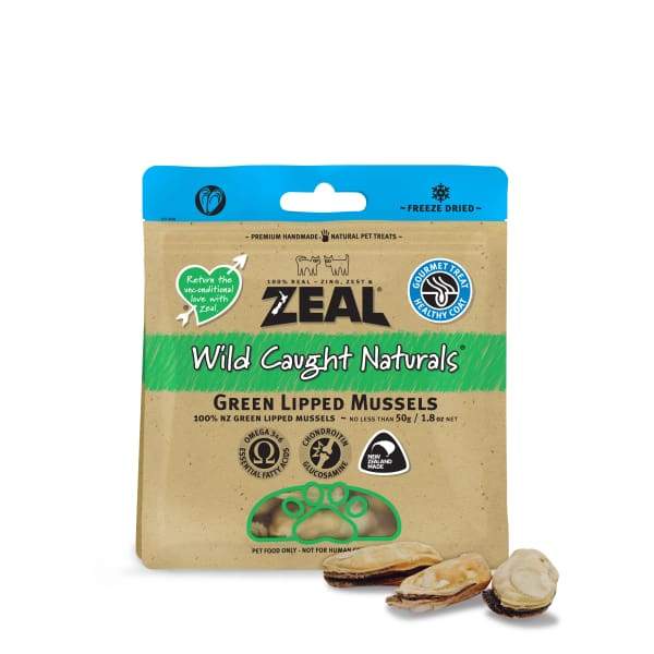 Zeal [Buy 3 with $18.50 OFF] Zeal Free Range Naturals Green Lipped Mussels Cat & Dog Treats 50g Dog Food & Treats
