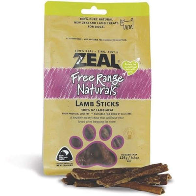 Zeal [BUY 3 WITH $18.50 OFF] Zeal Free Range Naturals Lamb Sticks Dog Treats 125g Dog Food & Treats