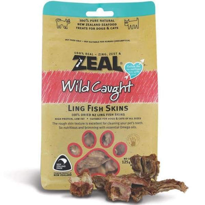Zeal [BUY 3 WITH $18.50 OFF] Zeal Free Range Naturals Ling Fish Skins Cat & Dog Treats 125g Dog Food & Treats
