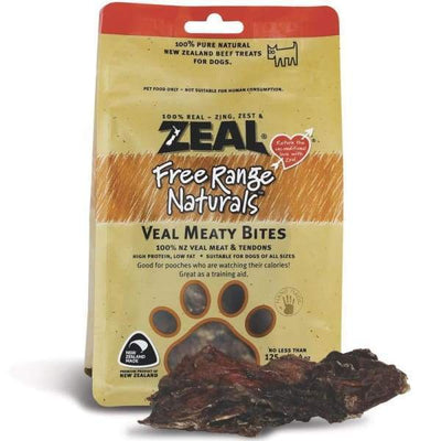 Zeal [BUY 3 WITH $18.50 OFF] Zeal Free Range Naturals Veal Meaty Bites Dog Treats 125g Dog Food & Treats