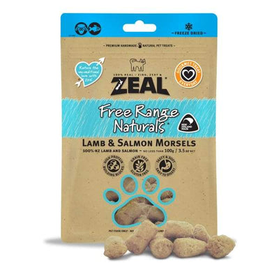 Zeal [Buy 3 with $18.50 OFF] Zeal Lamb & Salmon Morsels Dog & Cat Treats 100g Dog Food & Treats