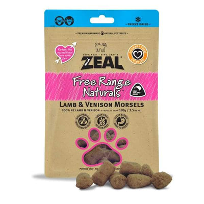 Zeal [Buy 3 with $18.50 OFF] Zeal Lamb & Venison Morsels Dog & Cat Treats 100g Dog Food & Treats