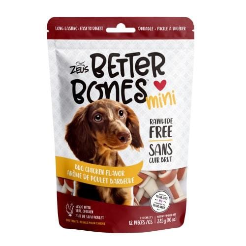 Zeus Zeus Better Bones BBQ Chicken Mini Bones 12pcs Dog Food & Treats