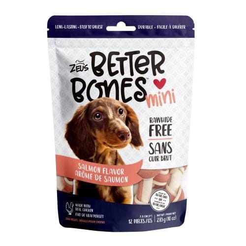 Zeus Zeus Better Bones Salmon Mini Bones 12pcs Dog Food & Treats