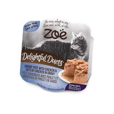 Zoe [PROMO BUY 4 GET 2 FREE] Zoë Delightful Duets Chicken in Gravy Grain-Free Wet Cat Food 80g Cat Food & Treats