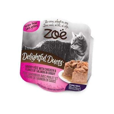 Zoe [PROMO BUY 4 GET 2 FREE] Zoë Delightful Duets Chicken & Salmon in Gravy Grain-Free Wet Cat Food 80g Cat Food & Treats