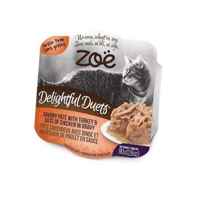 Zoe [PROMO BUY 4 GET 2 FREE] Zoë Delightful Duets Turkey & Chicken in Gravy Grain-Free Wet Cat Food 80g Cat Food & Treats
