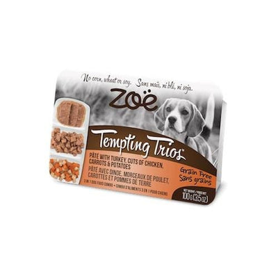 Zoe [PROMO BUY 4 GET 2 FREE] Zoë Tempting Trios Turkey Chicken Carrot & Potatoes Grain-Free Wet Dog Food 100g Dog Food & Treats