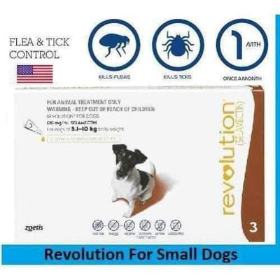 Zoetis Zoetis Revolution For Small Dogs 5.1-10kg Pack of 3 Necessities