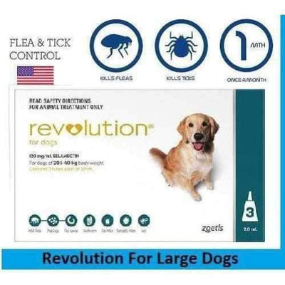 Zoetis Zoetis Revolution For Large Dogs 20.1-40kg Pack of 3 Necessities
